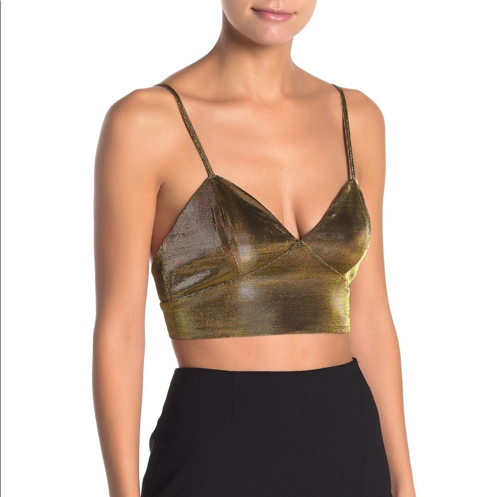 Wild Honey Gold Metallic Top NWT